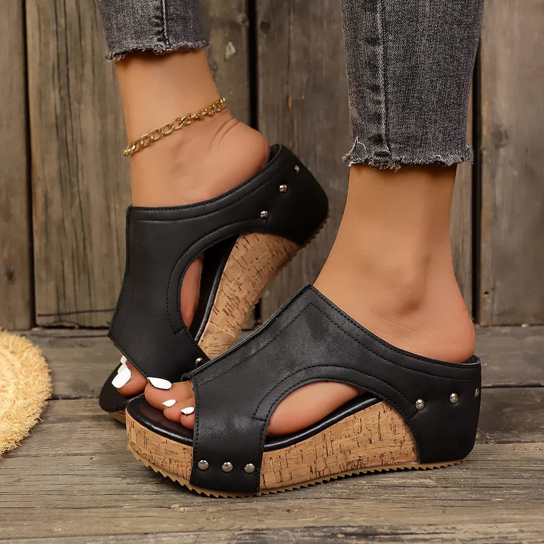 Noemí™ | Sandalia de cuña con suela cómoda – Elegante, fresca y sorprendentemente suave
